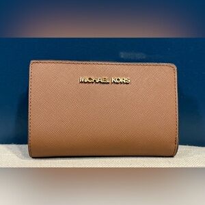 Michael Kors Brown Medium Crossgrain Leather Wallet